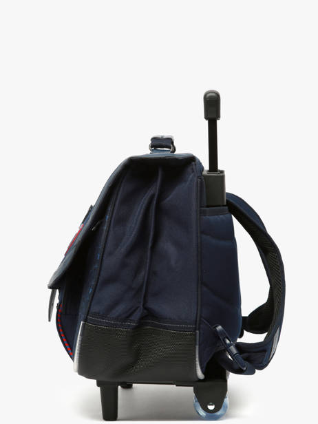 Boekentas Op Wieltjes 2 Compartimenten Tann's Blauw les fantaisies g 42143 ander zicht 2