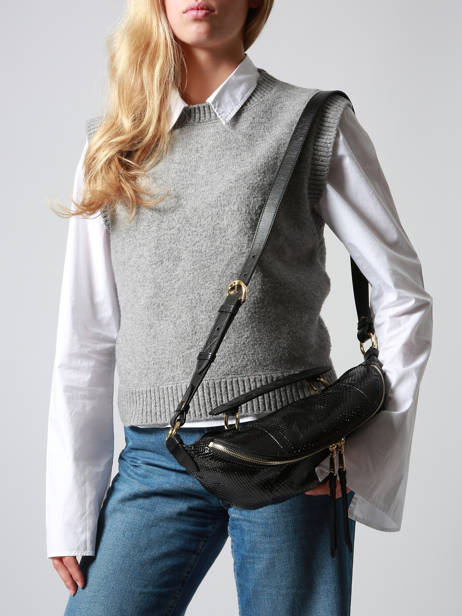 Cross Body Tas Origami Lancel Zwart origami A13260 ander zicht 1