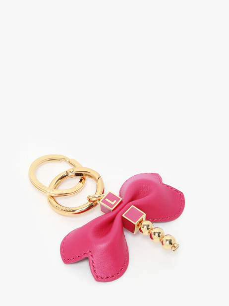 Sleutelhanger Libel Metaal En Leder Lancel Roze charms A13868 ander zicht 1