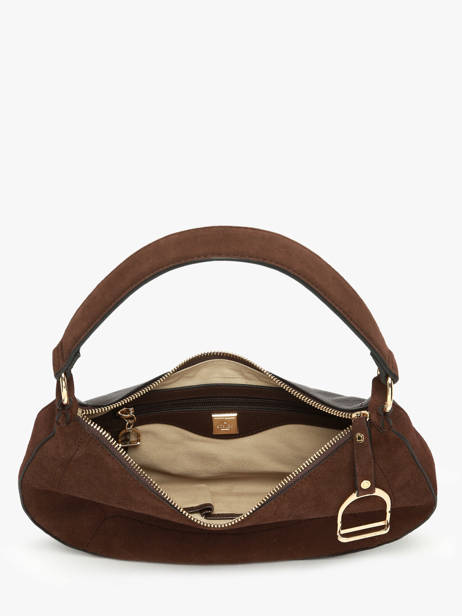Schoudertas Altesse Suede Leder Etrier Bruin altesse suede EASU017M ander zicht 3