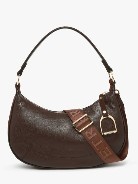 Schoudertas Altesse Suede Leder Etrier Bruin altesse suede EASU017M ander zicht 4