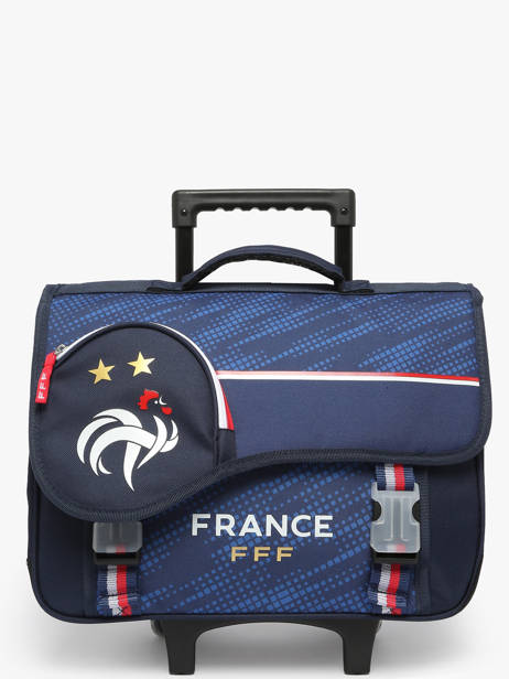 Boekentas Op Wieltjes 2 Compartimenten Federat. france football Blauw fff 25BX203A