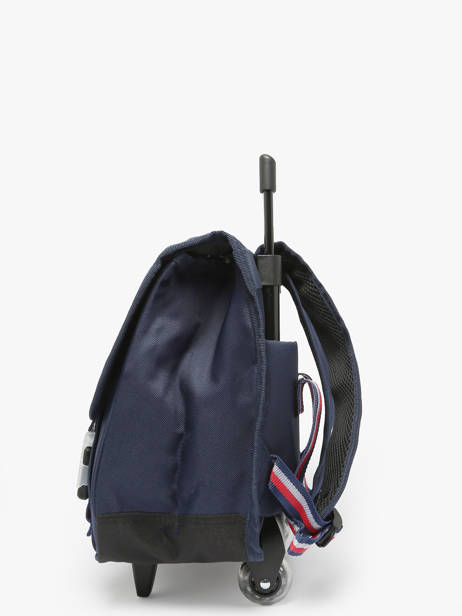 Boekentas Op Wieltjes 2 Compartimenten Federat. france football Blauw fff 25BX203A ander zicht 2