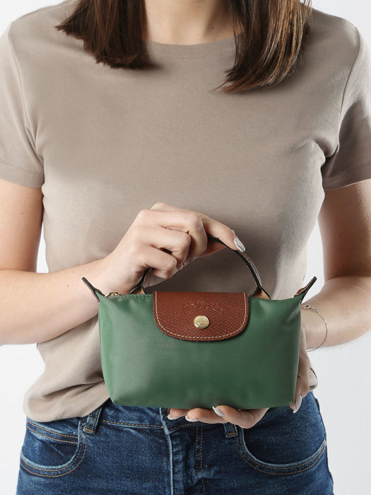 Longchamp Le pliage original Clutch Groen