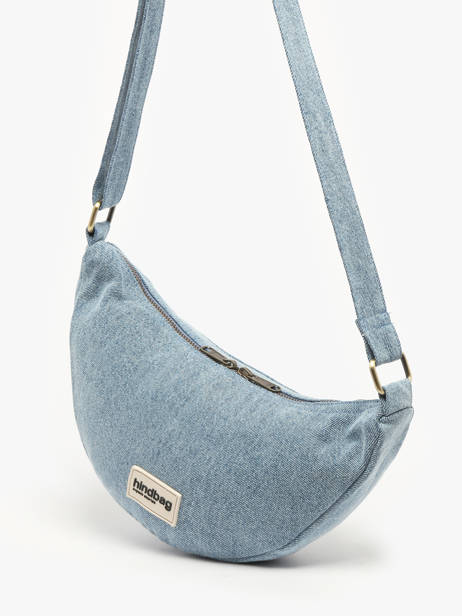 Cross Body Tas Denim Hindbag Blauw denim DE ander zicht 1