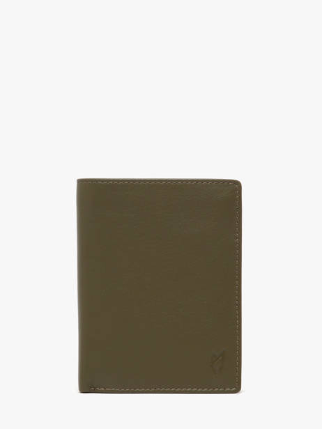 Portefeuille Leder Yves renard Groen smooth 15418