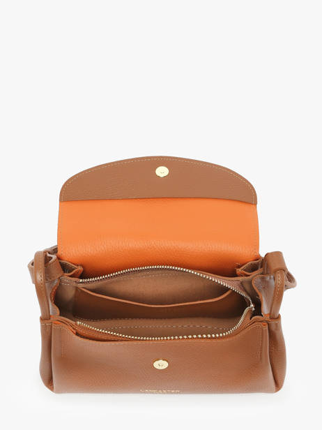 Cross Body Tas Accordeon Double Leder Lancaster Bruin accordeon double 88 ander zicht 2