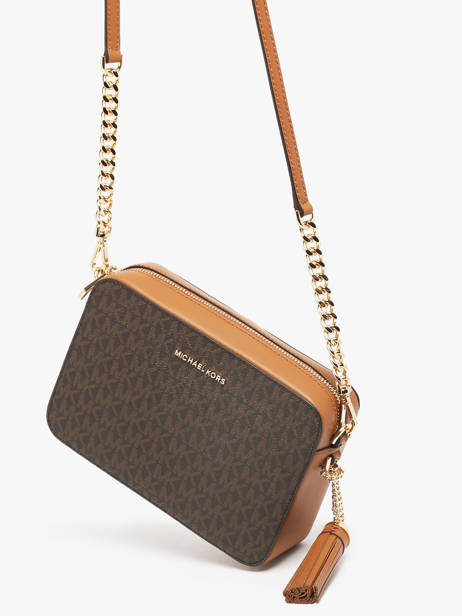 Cross Body Tas Jet Set Item Michael kors Bruin jet set F8GF5M2B ander zicht 1