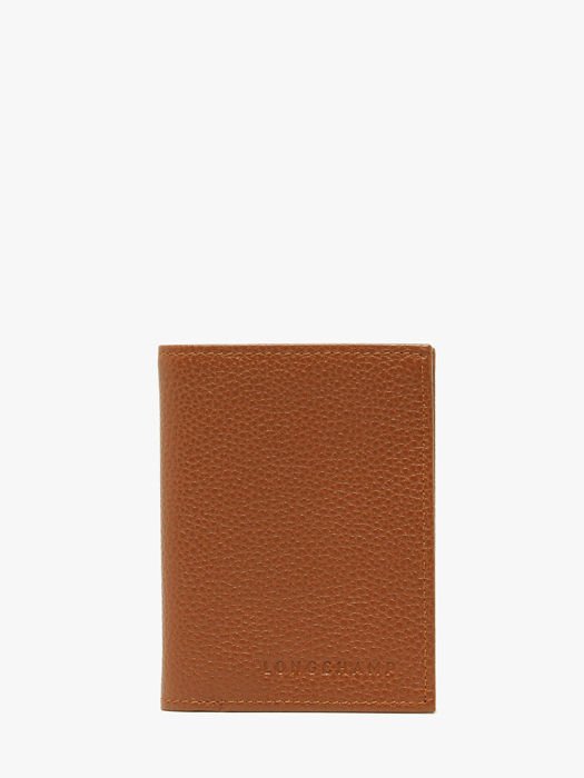 Longchamp Le foulonné Kredietkaarthouder Bruin