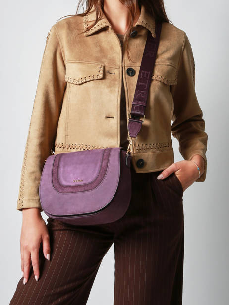Cross Body Tas M Lasso Leder Etrier Violet lasso ELAS152M ander zicht 1
