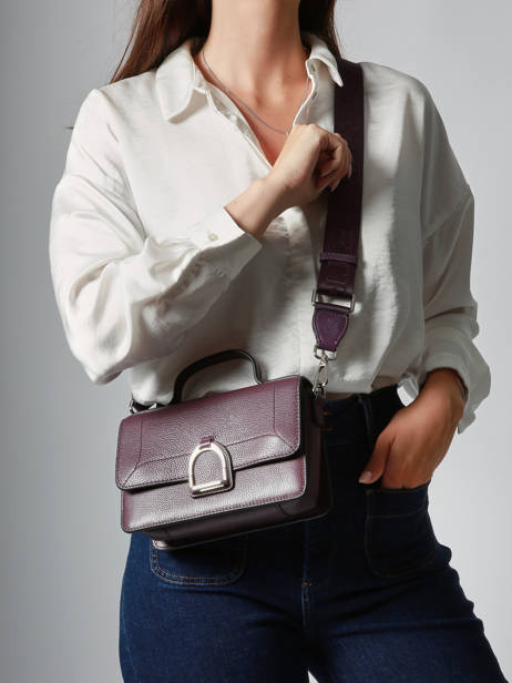 Cross Body Tas S Altesse Leder Etrier Violet altesse EALT048S ander zicht 1