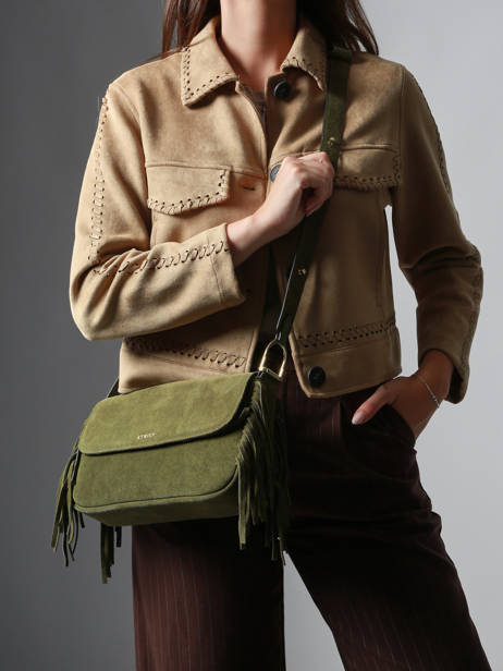 Schoudertas Country Leder Etrier Groen country ECOU145M ander zicht 2