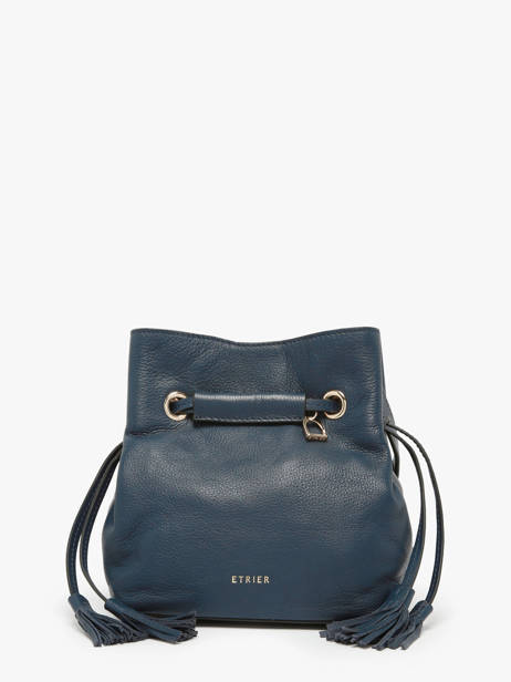 Bucket Bag S Tradition Leder Etrier Blauw tradition ETRA004S