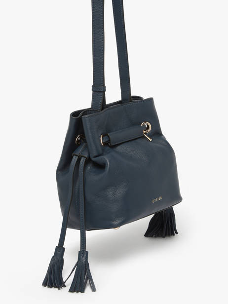 Bucket Bag S Tradition Leder Etrier Blauw tradition ETRA004S ander zicht 2