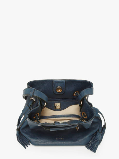 Bucket Bag S Tradition Leder Etrier Blauw tradition ETRA004S ander zicht 3
