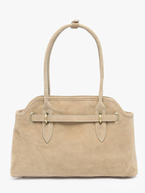 Schoudertas Velvet Leder Milano Beige velvet VE260610 ander zicht 4