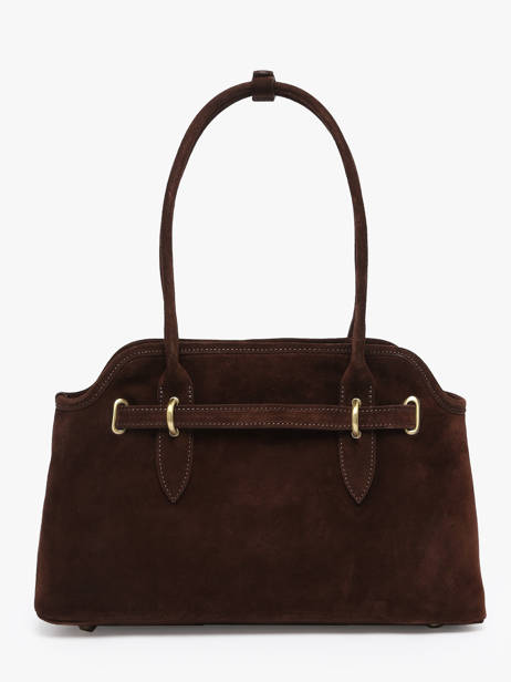Schoudertas Velvet Leder Milano Bruin velvet VE260610 ander zicht 4