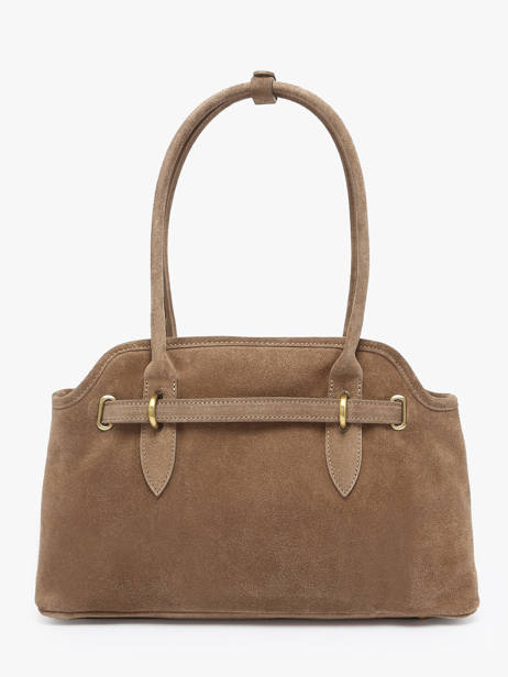 Schoudertas Velvet Leder Milano Beige velvet VE260610 ander zicht 4