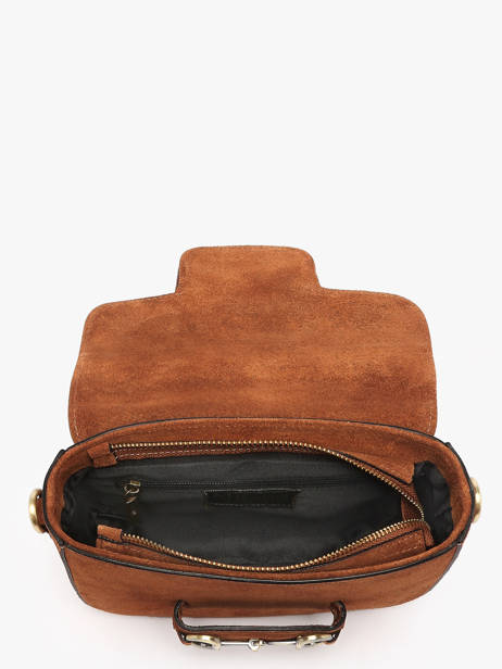 Cross Body Tas Velvet Leder Milano Bruin velvet VE260611 ander zicht 3