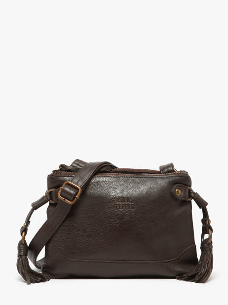 Cross Body Tas Cow Leder Basilic pepper Bruin cow BCOW82