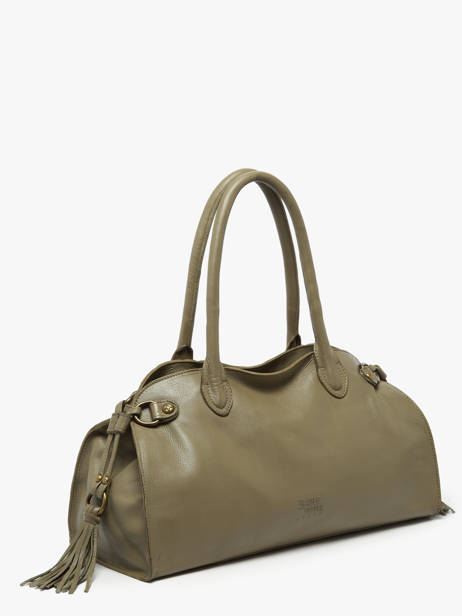 Schoudertas Cow Leder Basilic pepper Groen cow BCOW84 ander zicht 2