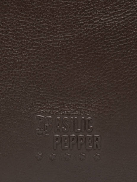 Schoudertas Cow Leder Basilic pepper Bruin cow BCOW78 ander zicht 5