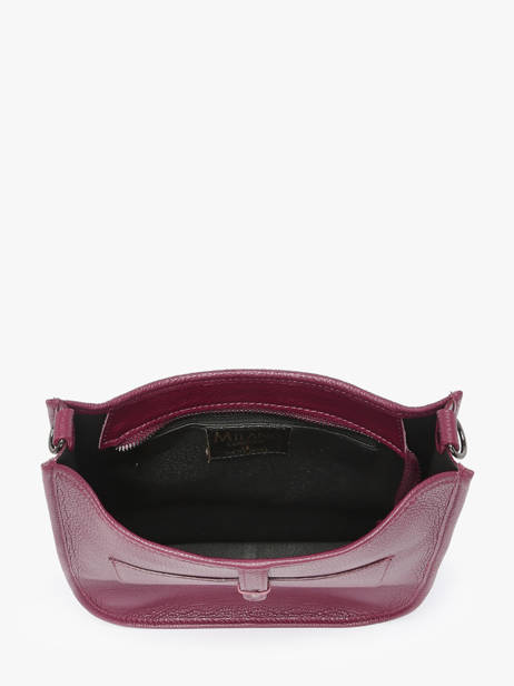 Cross Body Tas Caviar Leder Milano Rood caviar CA25068 ander zicht 3