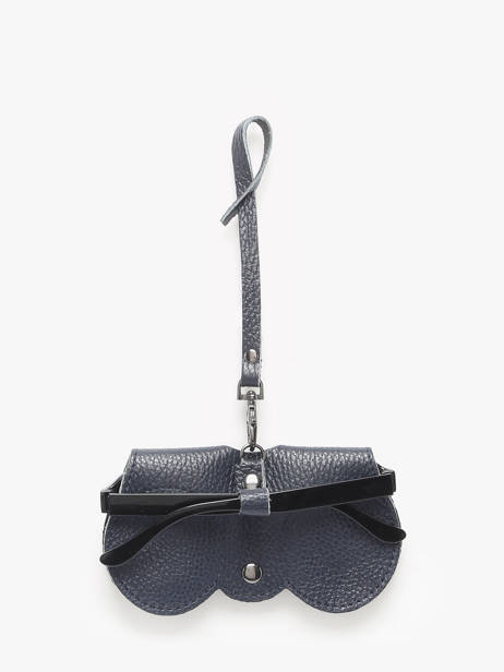 Brilhouder Caviar Leder Milano Blauw caviar CA25069 ander zicht 3