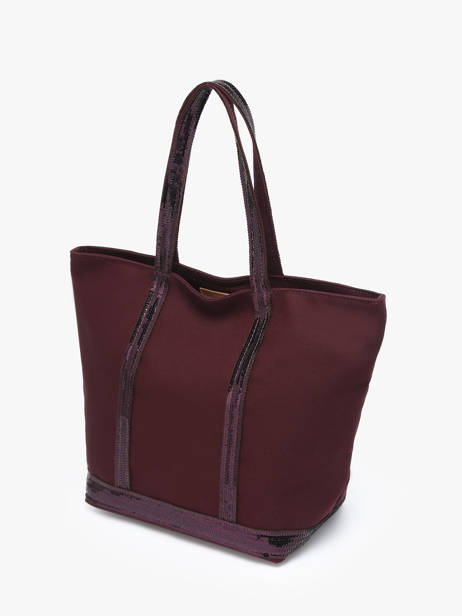 Handtas Cabas Katoen Vanessa bruno Rood cabas 1V40378 ander zicht 2