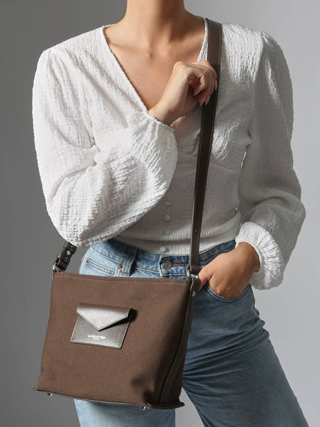 Cross Body Tas Canvas Kba Lancaster Bruin canvas kba 51 ander zicht 1