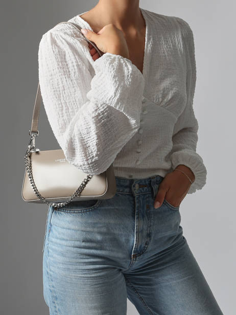 Baguette Tas Suave Leder Lancaster Grijs suave even 14 ander zicht 1