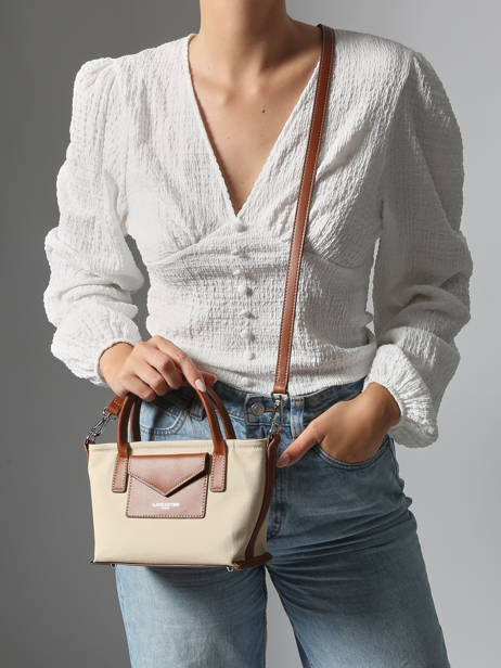 Cross Body Tas Canvas Kba Lancaster Beige canvas kba 49 ander zicht 1