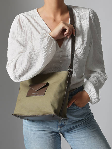 Cross Body Tas Canvas Kba Lancaster Groen canvas kba 51 ander zicht 1