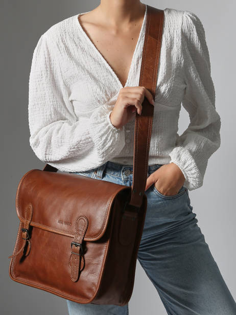 Cross Body Tas La Sacoche M Leder Paul marius Bruin vintage M ander zicht 1