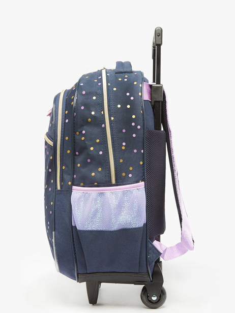 Rugzak Op Wieltjes 1 Compartiment Milky kiss Blauw dotted delight 3700521 ander zicht 2