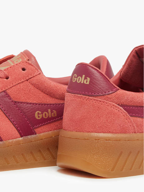 Sneakers Uit Leder Gola Rood women CLA589 ander zicht 2