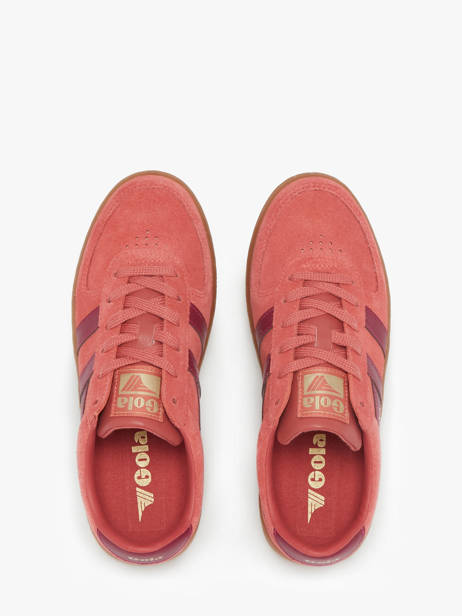 Sneakers Uit Leder Gola Rood women CLA589 ander zicht 3
