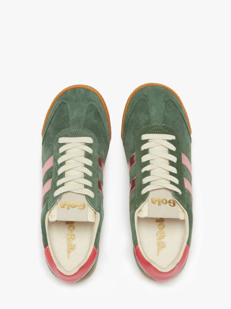Sneakers Uit Leder Gola Groen women CLB790 ander zicht 3