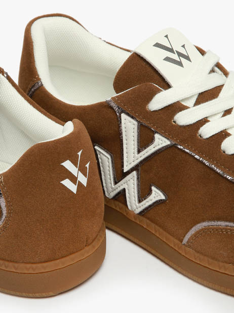 Sneakers Sarah Vanessa wu Bruin women BK2805OR ander zicht 3