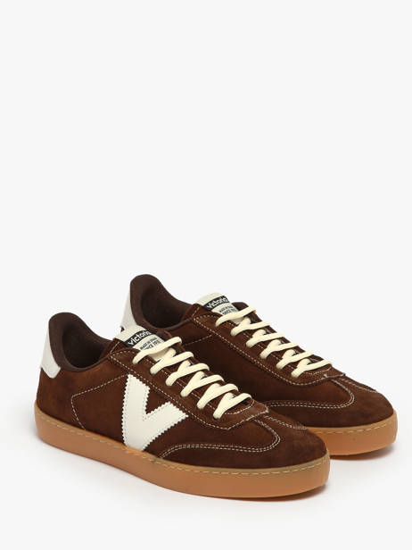 Sneakers Uit Leder Victoria Bruin women 1126218 ander zicht 1