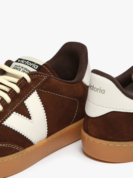 Sneakers Uit Leder Victoria Bruin women 1126218 ander zicht 2