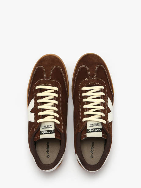 Sneakers Uit Leder Victoria Bruin women 1126218 ander zicht 3