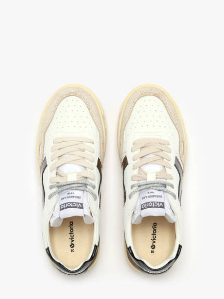Sneakers Uit Leder Victoria Wit women 1257135 ander zicht 3