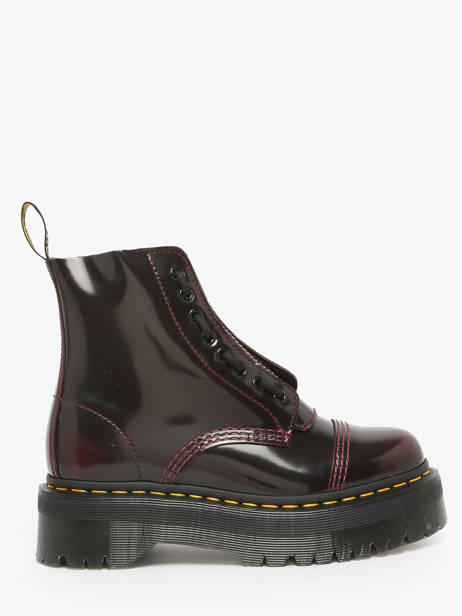 Enkellaarsjes Uit Leder Dr martens Rood women 25233600
