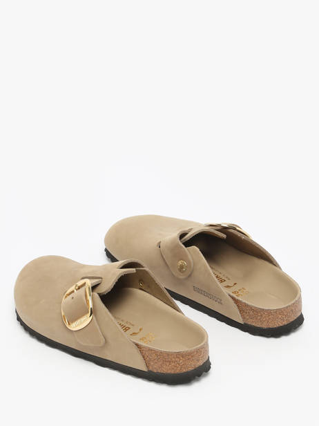 Slippers Uit Leder Birkenstock Beige women 1030425 ander zicht 2