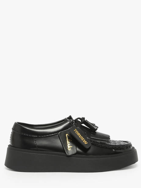 Derby Veterschoenen Uit Leder Clarks Zwart women 26184943