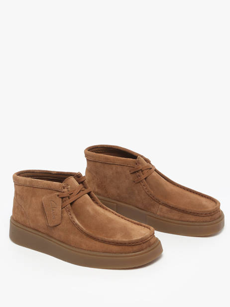 Enkelhoge Derby Veterschoenen Uit Leder Clarks Bruin men 26184609 ander zicht 1