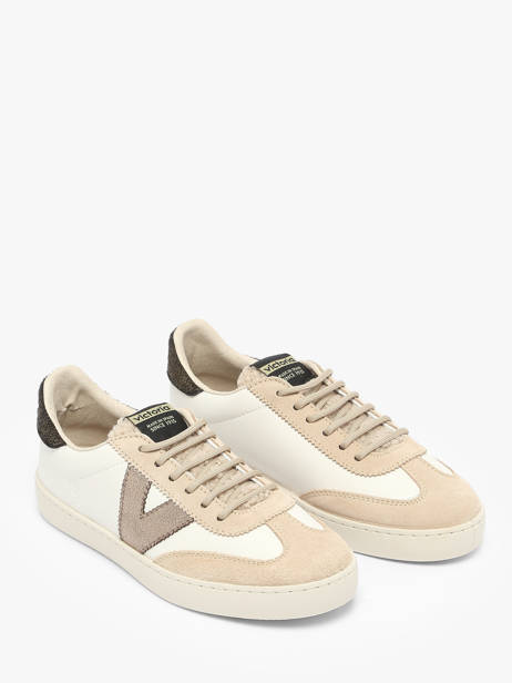 Sneakers Uit Leder Victoria Beige women 1126222 ander zicht 1
