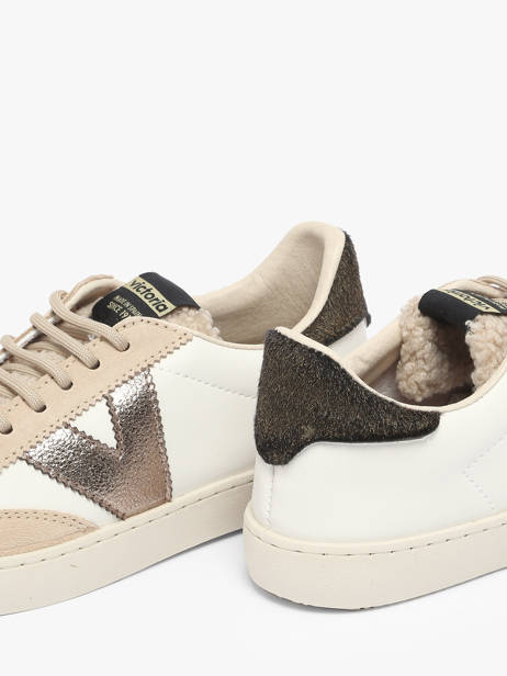 Sneakers Uit Leder Victoria Beige women 1126222 ander zicht 2