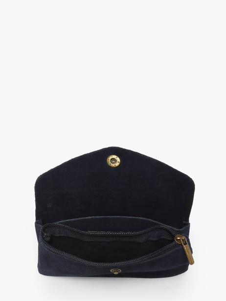 Portemonnee Velvet Leder Milano Blauw velvet VE23113 ander zicht 1